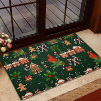 Love Cardinal Xmas Christmas Rubber Doormat Xmas Holiday Patterns - Wonder Print Shop
