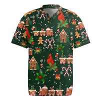 Love Cardinal Xmas Christmas Rugby Jersey Xmas Holiday Patterns - Wonder Print Shop
