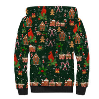 Love Cardinal Xmas Christmas Sherpa Hoodie Xmas Holiday Patterns - Wonder Print Shop