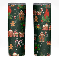 Love Cardinal Xmas Christmas Skinny Tumbler Xmas Holiday Patterns - Wonder Print Shop