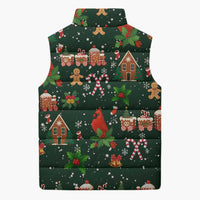 Love Cardinal Xmas Christmas Sleeveless Puffer Jacket Xmas Holiday Patterns - Wonder Print Shop