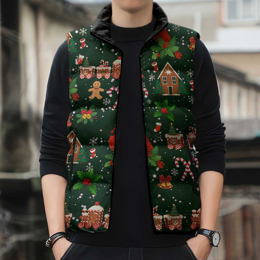 Love Cardinal Xmas Christmas Sleeveless Puffer Jacket Xmas Holiday Patterns - Wonder Print Shop