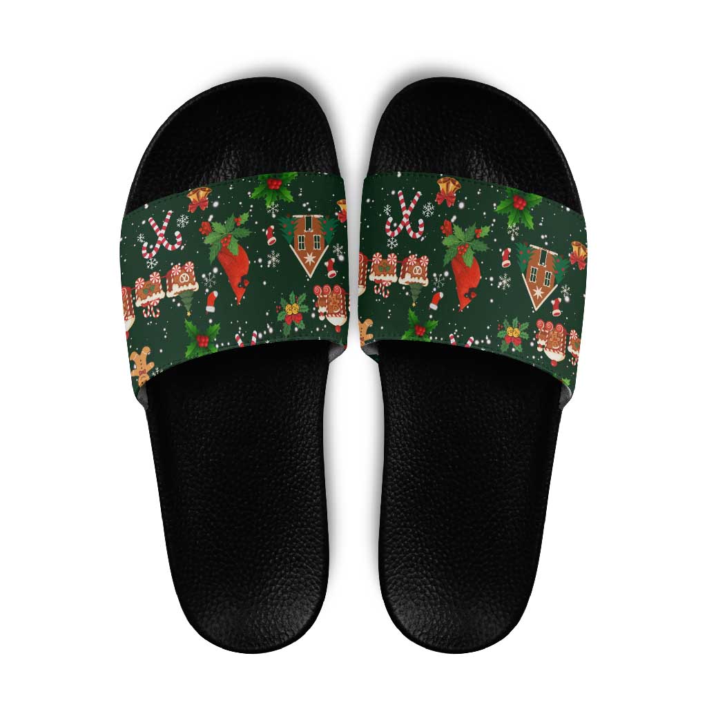 Love Cardinal Xmas Christmas Slide Sandals Xmas Holiday Patterns - Wonder Print Shop