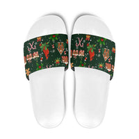 Love Cardinal Xmas Christmas Slide Sandals Xmas Holiday Patterns - Wonder Print Shop