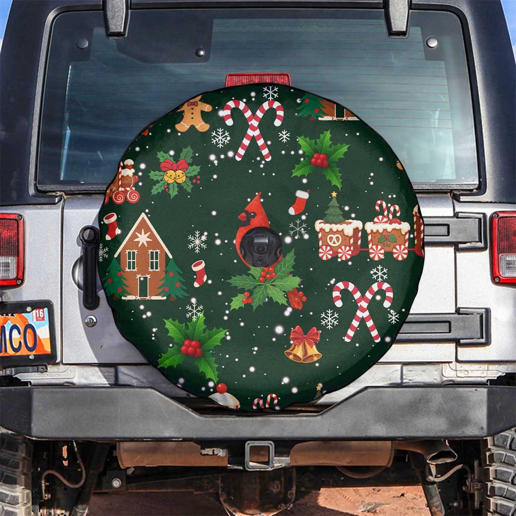 Love Cardinal Xmas Christmas Spare Tire Cover Xmas Holiday Patterns - Wonder Print Shop