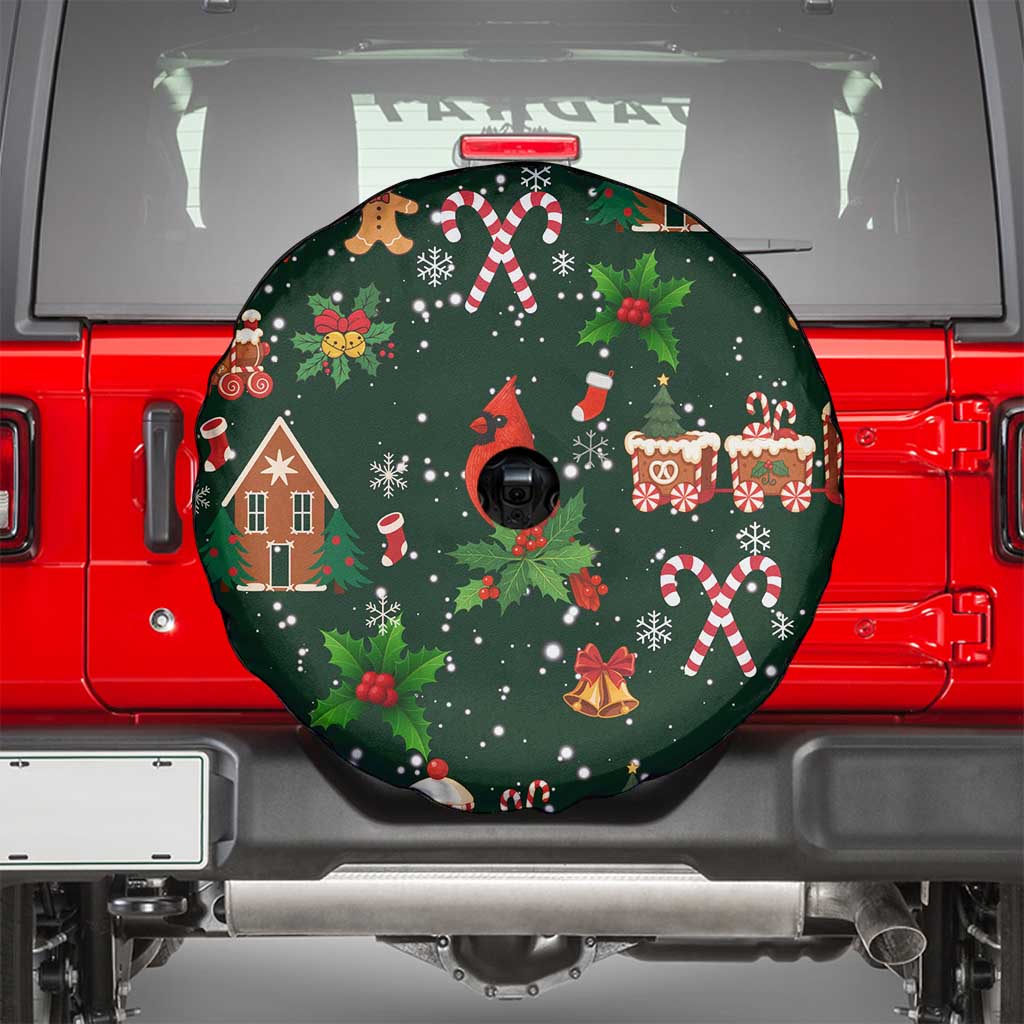Love Cardinal Xmas Christmas Spare Tire Cover Xmas Holiday Patterns - Wonder Print Shop