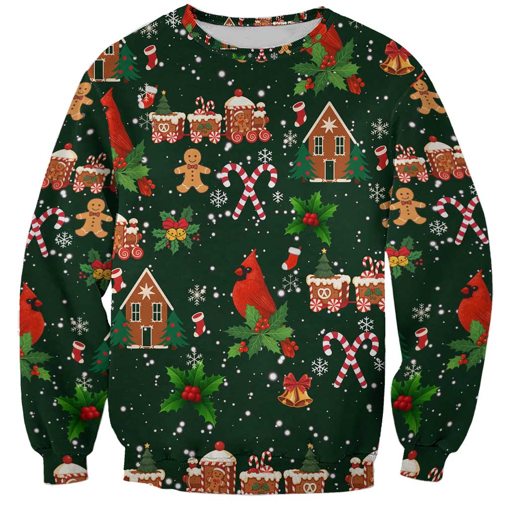 Love Cardinal Xmas Christmas Sweatshirt Xmas Holiday Patterns - Wonder Print Shop