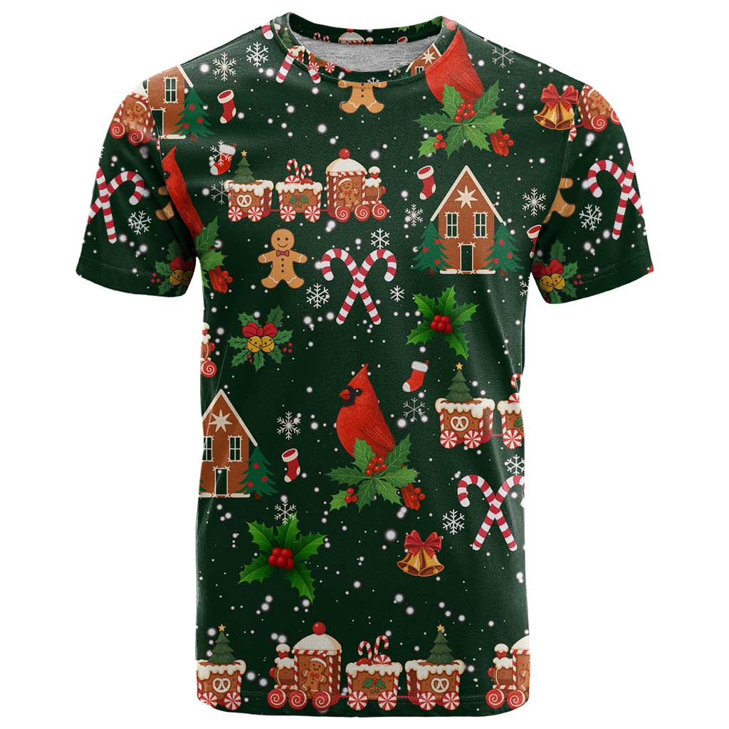 Love Cardinal Xmas Christmas T Shirt Xmas Holiday Patterns - Wonder Print Shop