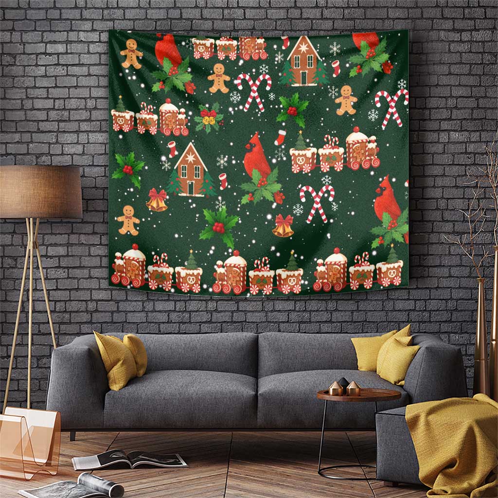 Love Cardinal Xmas Christmas Tapestry Xmas Holiday Patterns - Wonder Print Shop