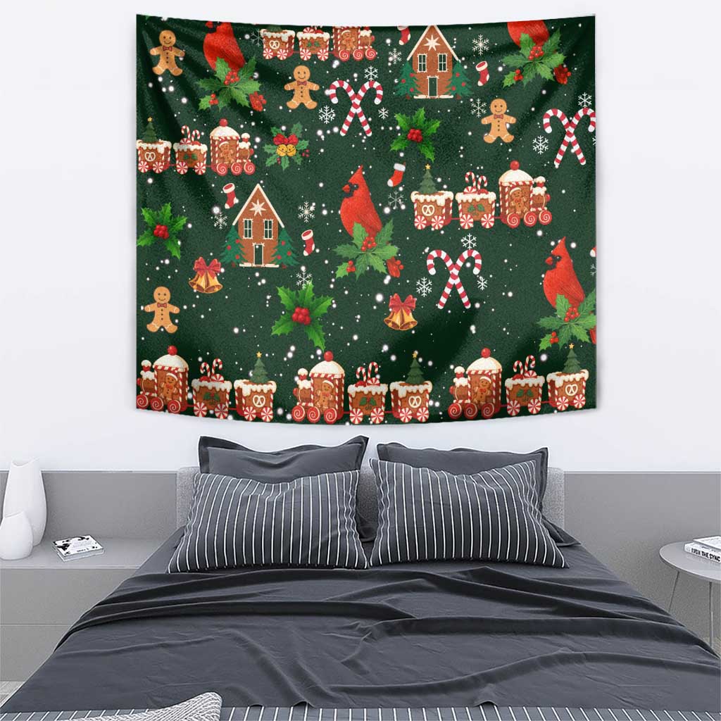 Love Cardinal Xmas Christmas Tapestry Xmas Holiday Patterns - Wonder Print Shop