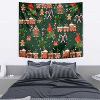 Love Cardinal Xmas Christmas Tapestry Xmas Holiday Patterns - Wonder Print Shop
