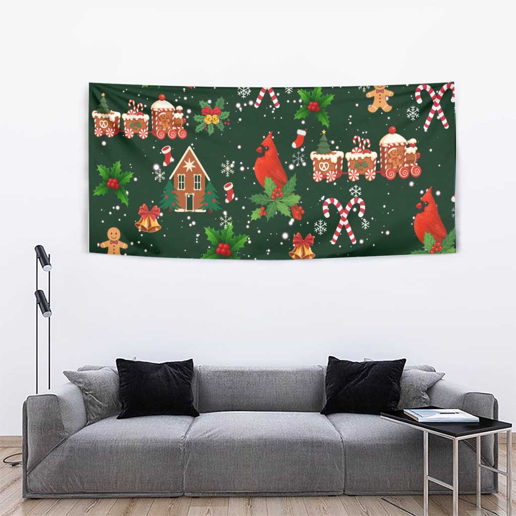 Love Cardinal Xmas Christmas Tapestry Xmas Holiday Patterns - Wonder Print Shop