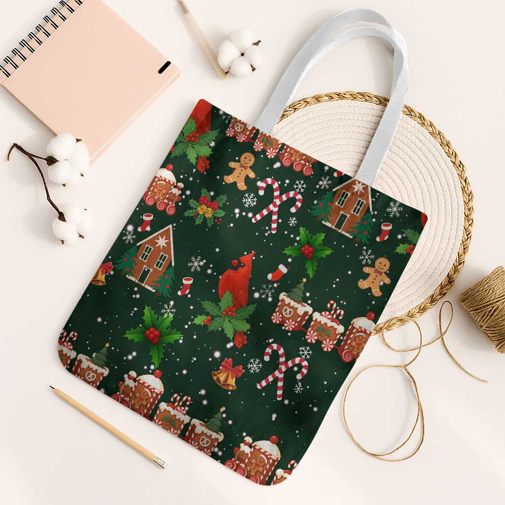 Love Cardinal Xmas Christmas Tote Bag Xmas Holiday Patterns - Wonder Print Shop
