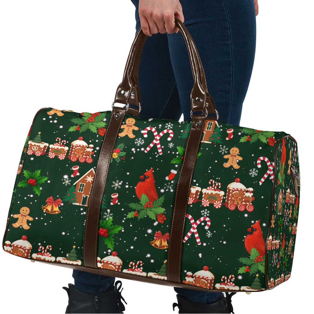 Love Cardinal Xmas Christmas Travel Bag Xmas Holiday Patterns - Wonder Print Shop