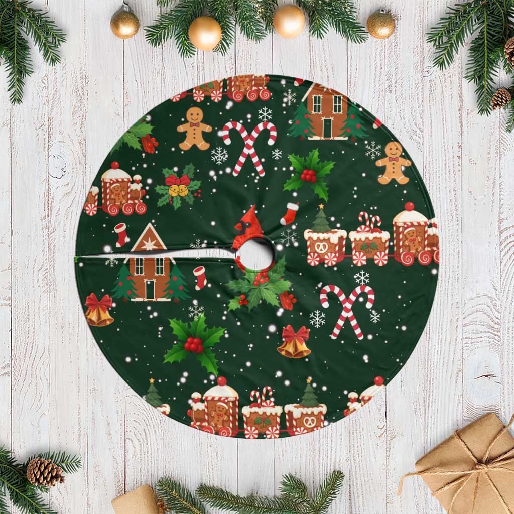 Love Cardinal Xmas Christmas Tree Skirt Xmas Holiday Patterns - Wonder Print Shop