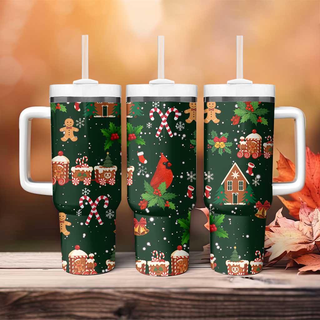 Love Cardinal Xmas Christmas Tumbler With Handle Xmas Holiday Patterns - Wonder Print Shop