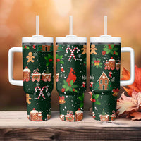 Love Cardinal Xmas Christmas Tumbler With Handle Xmas Holiday Patterns - Wonder Print Shop