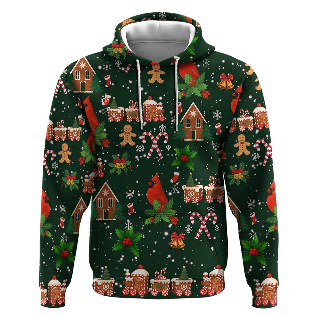 Love Cardinal Xmas Christmas Zip Hoodie Xmas Holiday Patterns - Wonder Print Shop