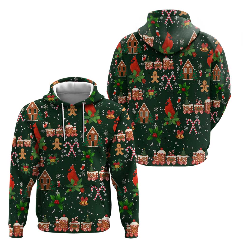 Love Cardinal Xmas Christmas Zip Hoodie Xmas Holiday Patterns - Wonder Print Shop