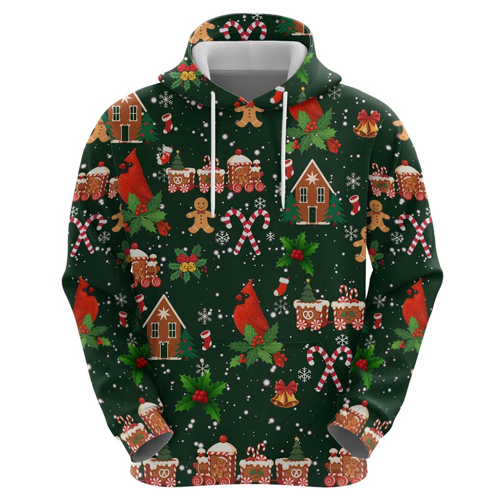 Love Cardinal Xmas Christmas Zip Hoodie Xmas Holiday Patterns - Wonder Print Shop