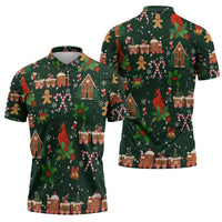 Love Cardinal Xmas Christmas Zipper Polo Shirt Xmas Holiday Patterns - Wonder Print Shop