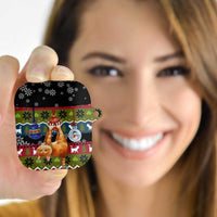 Cat Hanging on Xmas Tree Christmas AirPods Case Xmas Holiday Patterns - Wonder Print Shop