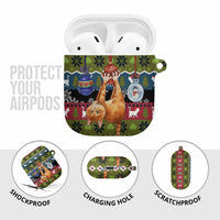 Cat Hanging on Xmas Tree Christmas AirPods Case Xmas Holiday Patterns - Wonder Print Shop