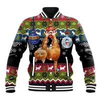 Cat Hanging on Xmas Tree Christmas Baseball Jacket Xmas Holiday Patterns - Wonder Print Shop