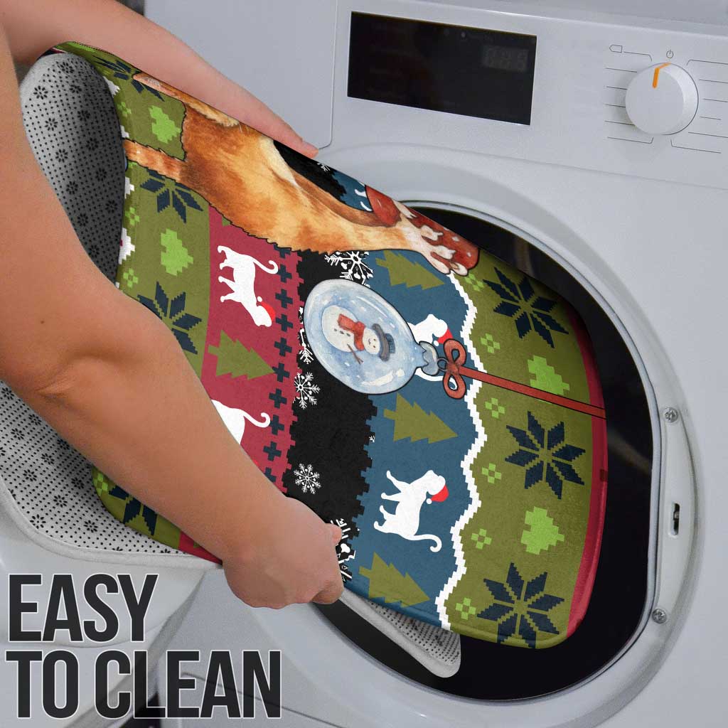 Cat Hanging on Xmas Tree Christmas Bathroom Set Xmas Holiday Patterns - Wonder Print Shop