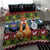 Cat Hanging on Xmas Tree Christmas Bedding Set Xmas Holiday Patterns - Wonder Print Shop