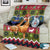 Cat Hanging on Xmas Tree Christmas Blanket Xmas Holiday Patterns - Wonder Print Shop