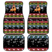 Cat Hanging on Xmas Tree Christmas Car Mats Xmas Holiday Patterns - Wonder Print Shop