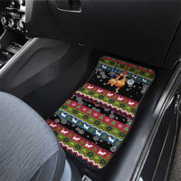 Cat Hanging on Xmas Tree Christmas Car Mats Xmas Holiday Patterns - Wonder Print Shop