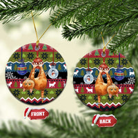 Cat Hanging on Xmas Tree Christmas Ceramic Ornament Xmas Holiday Patterns - Wonder Print Shop