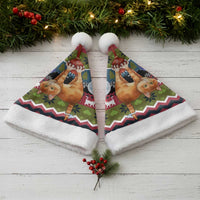 Cat Hanging on Xmas Tree Christmas Santa Hat Xmas Holiday Patterns - Wonder Print Shop