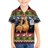 Cat Hanging on Xmas Tree Christmas Hawaiian Shirt Xmas Holiday Patterns - Wonder Print Shop
