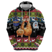 Cat Hanging on Xmas Tree Christmas Hoodie Xmas Holiday Patterns - Wonder Print Shop