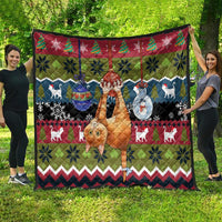 Cat Hanging on Xmas Tree Christmas Quilt Xmas Holiday Patterns - Wonder Print Shop