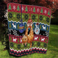 Cat Hanging on Xmas Tree Christmas Quilt Xmas Holiday Patterns - Wonder Print Shop