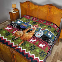 Cat Hanging on Xmas Tree Christmas Quilt Xmas Holiday Patterns - Wonder Print Shop