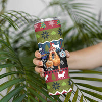 Cat Hanging on Xmas Tree Christmas Skinny Tumbler Xmas Holiday Patterns - Wonder Print Shop