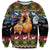 Cat Hanging on Xmas Tree Christmas Sweatshirt Xmas Holiday Patterns - Wonder Print Shop