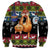 Cat Hanging on Xmas Tree Christmas Sweatshirt Xmas Holiday Patterns - Wonder Print Shop