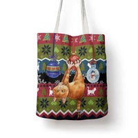 Cat Hanging on Xmas Tree Christmas Tote Bag Xmas Holiday Patterns - Wonder Print Shop