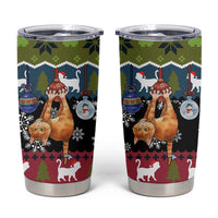 Cat Hanging on Xmas Tree Christmas Tumbler Cup Xmas Holiday Patterns - Wonder Print Shop
