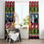 Cat Hanging on Xmas Tree Christmas Window Curtain Xmas Holiday Patterns - Wonder Print Shop