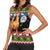 Cat Hanging on Xmas Tree Christmas Women Sleeveless Polo Shirt Xmas Holiday Patterns - Wonder Print Shop
