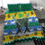Gabon Christmas Bedding Set with Black Panthers Carrying Tree and Green Yellow Snowflake Pattern - Wonder Print Shop