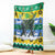 Gabon Christmas Blanket with Black Panthers Carrying Tree and Green Yellow Snowflake Pattern - Wonder Print Shop