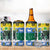 Gabon Christmas 4 in 1 Can Cooler Tumbler with Black Panthers Carrying Tree and Green Yellow Snowflake Pattern - Wonder Print Shop